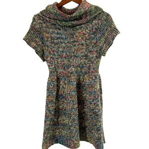 Marielle Michaels Maternity Multicolor Fit & Flare Cowl Neck Sweater Size Large